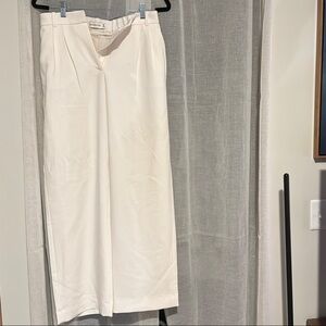 Abercrombie & Fitch Cream Maxi Pencil Trousers for Work
